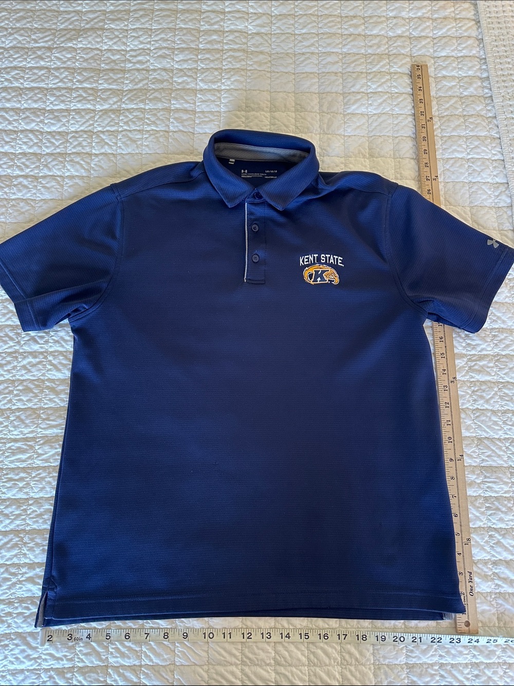 Under Armour Royal Blue Kent State Polo with Embroidered Logo